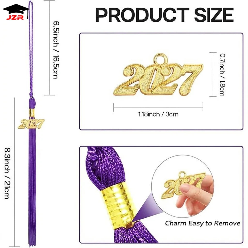 Custom Graduation Tassels with 2027 Year Charm
