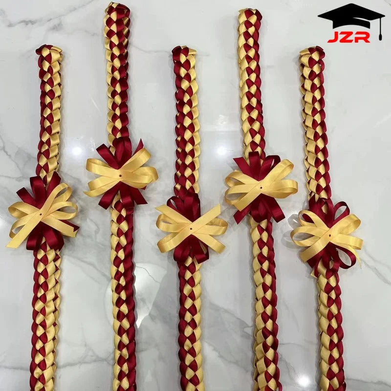 Double Braided Graduation Honor Lei Satin Ribbon Leis Ideal Gift for Graduating Students