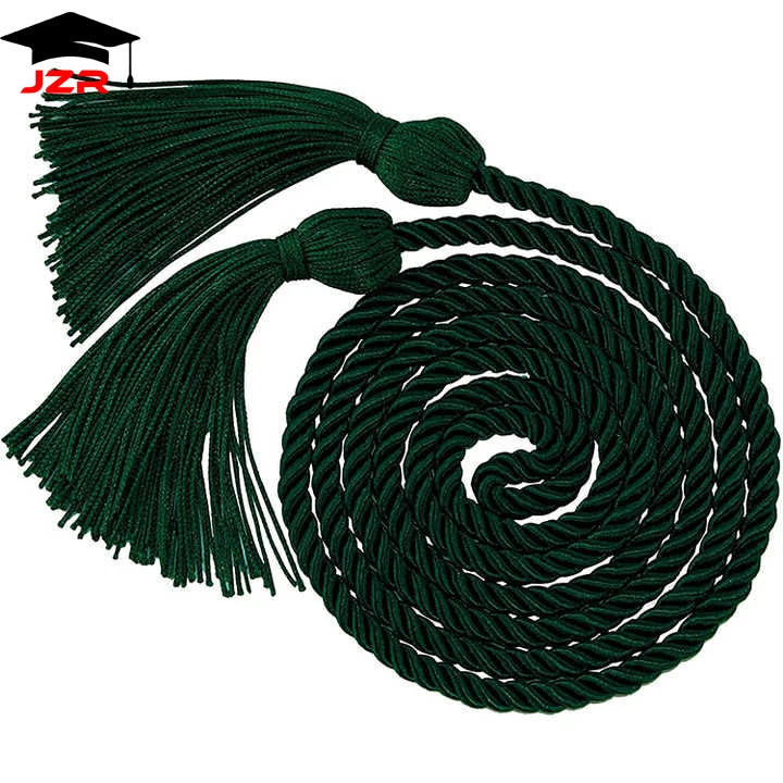 HOT JZR Wholesale Custom Color Graduation Honor Cords Tassel 100% Polyester Eco Friendly High Tenacity for Graduation Ceremony