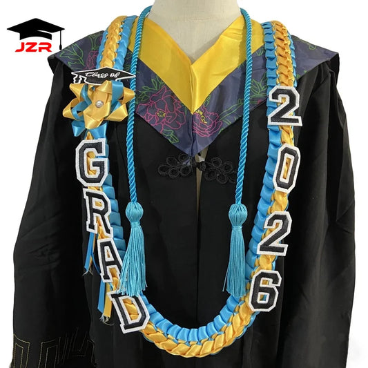 2026 New University Ceremony Celebration Wreath Woven Collar Honor Rope Handmade Graduation Ribbon Leis