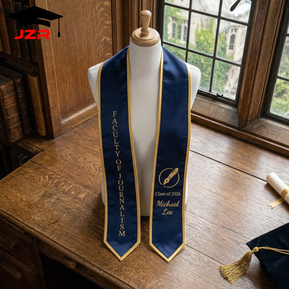 Low Minimum Order Graduation Shawl Custom Print Logo Fine Stitch Embroidery Manufacturer Direct Sale