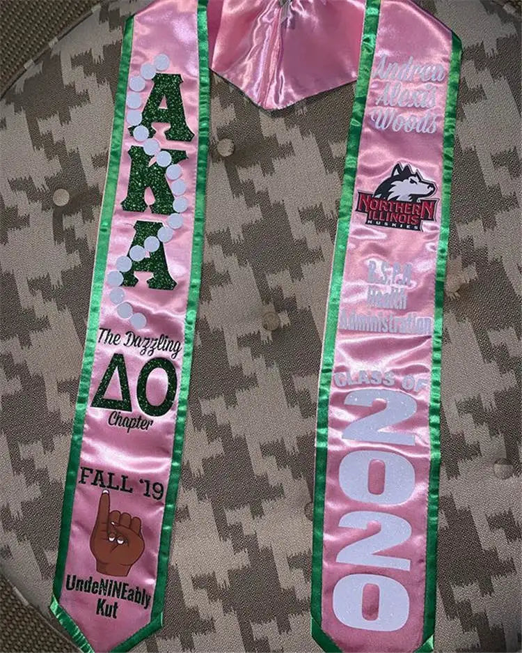 Custom White Sublimation Graduation Sash