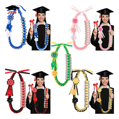 2026 Graduation Season Double Braided Honor Cord Ribbon Leis University Ceremony Celebration Wreath Braided Garland Necklace