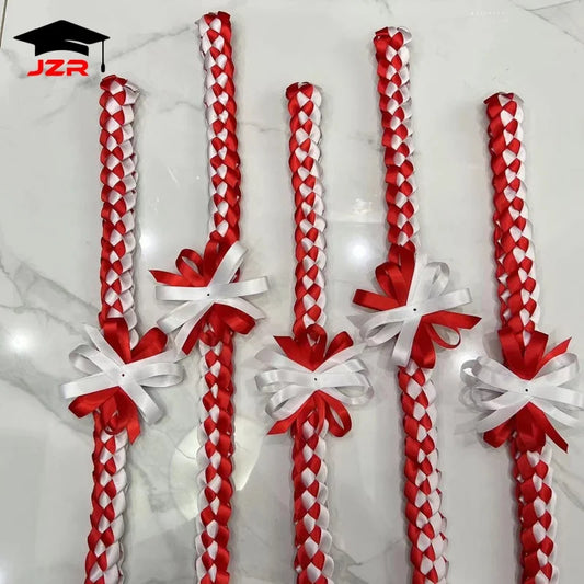 Double Braided Graduation Honor Lei Satin Ribbon Leis Ideal Gift for Graduating Students