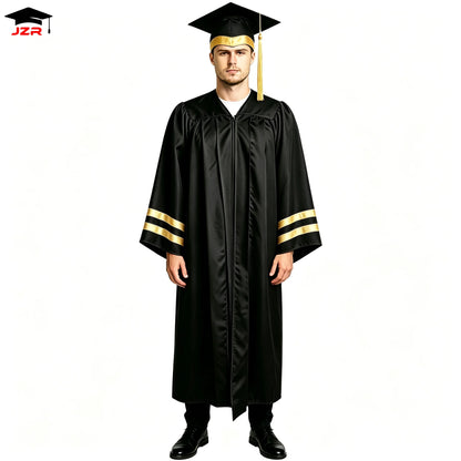 Factory Outlet OEM Graduation Gown and Cap Graduation Robe Cap for Graduation Ceremony