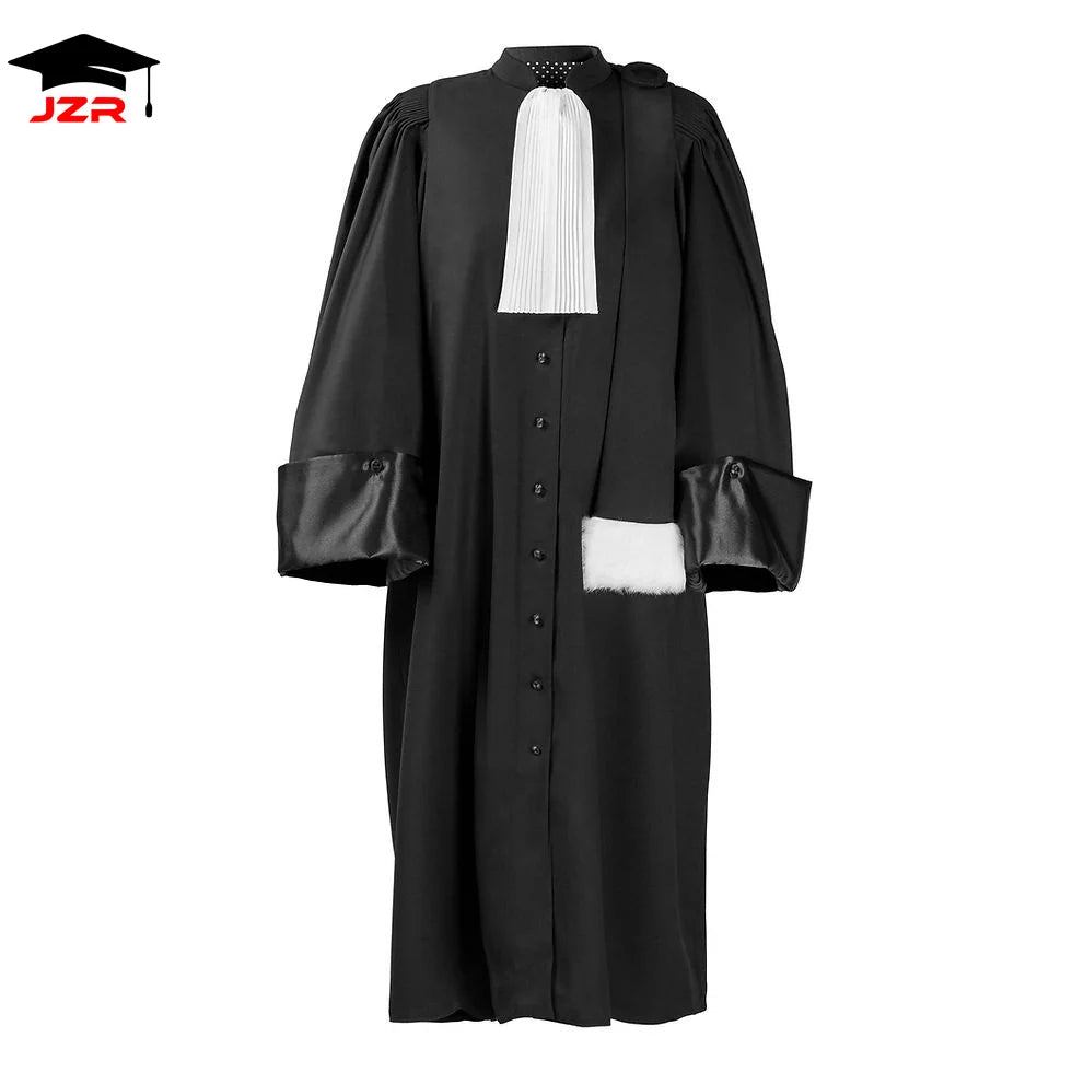 Wholesale Superior Quality Barrister Lawyer Gown Robe Graduation School 100% Polyester Long Sleeve Unisex