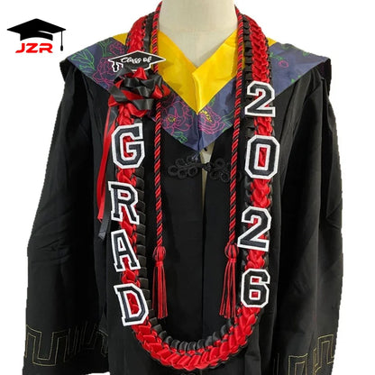 2026 New University Ceremony Celebration Wreath Woven Collar Honor Rope Handmade Graduation Ribbon Leis