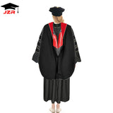 Custom Red and Black Doctoral Graduation Hood