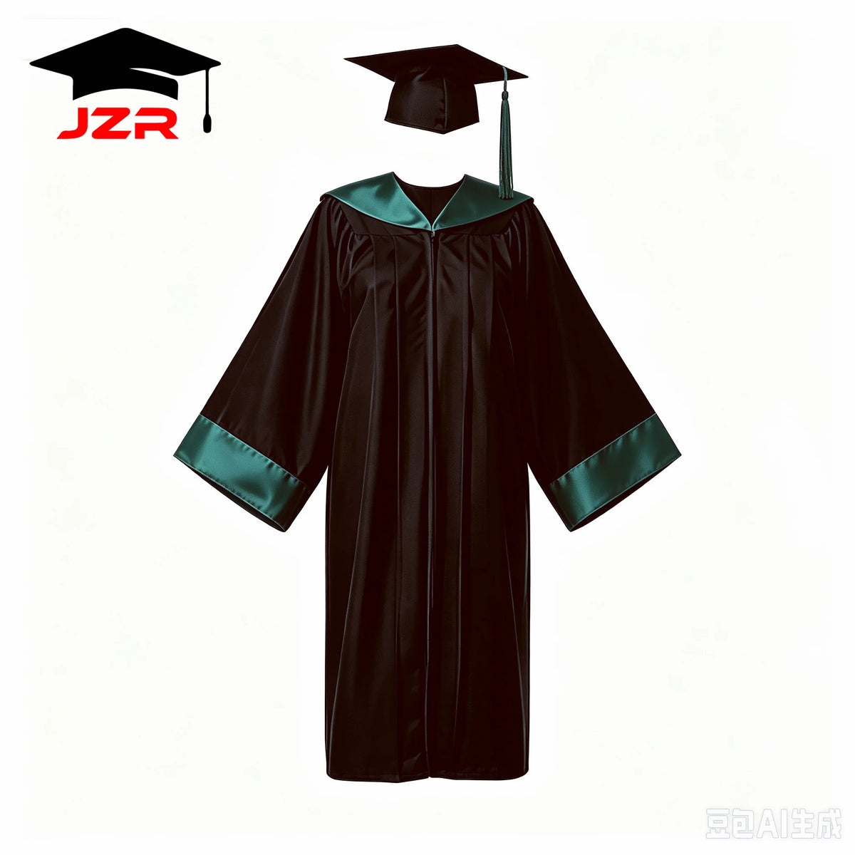 New Arrival Bachelor Graduation Gown With Satin Spliced Decorative Hood, Factory Wholesale