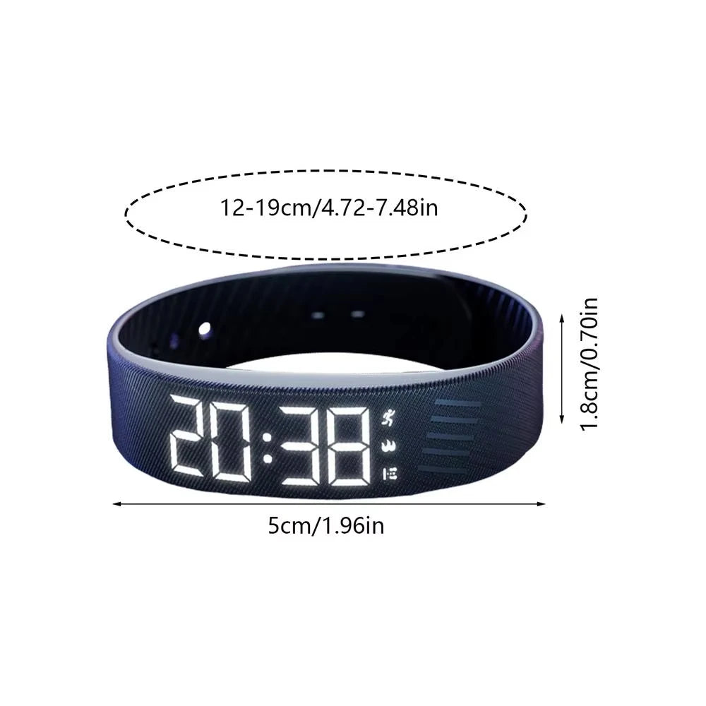 Smart Bracelet LED Digital Waterproof Smart Clock Smartband Running Pedometer Monitor Vibration Alarm Reminder