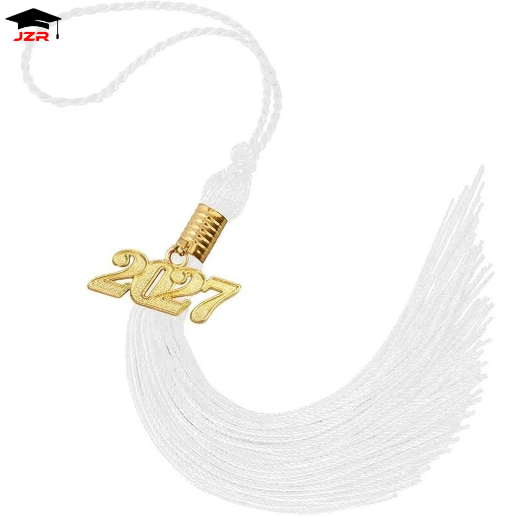 2027 Single & Multiple Color Graduation Cap Tassels with 2027 Year Charm for Grad Cap Ceremony Accessory Decoration