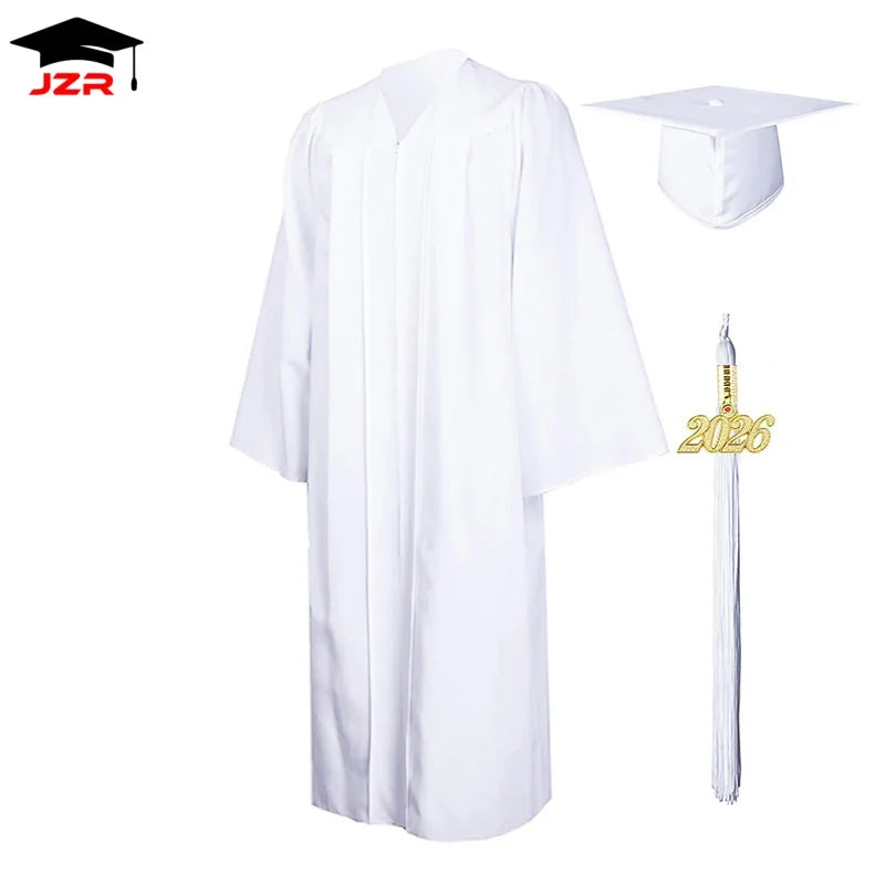 2026 Factory Wholesale American University Black Graduation Gowns Hat Graduation Gown and Cap & Graduation Toga Set in Stock