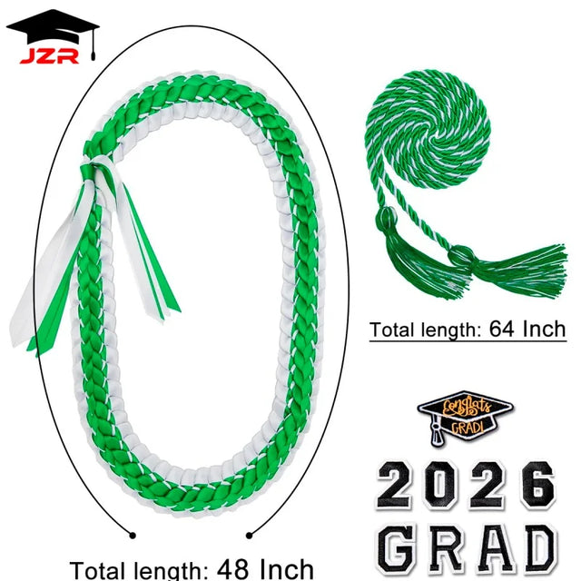 Wholesale 2026 Handmade Graduation Honor Cord Leis 120CM Polyester Woven Necklace Party Ornaments