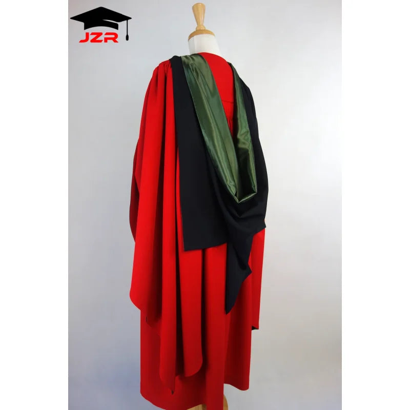 UK University Australia the University of Melbourne Doctoral PhD Graduation Gown Cap Hood Set