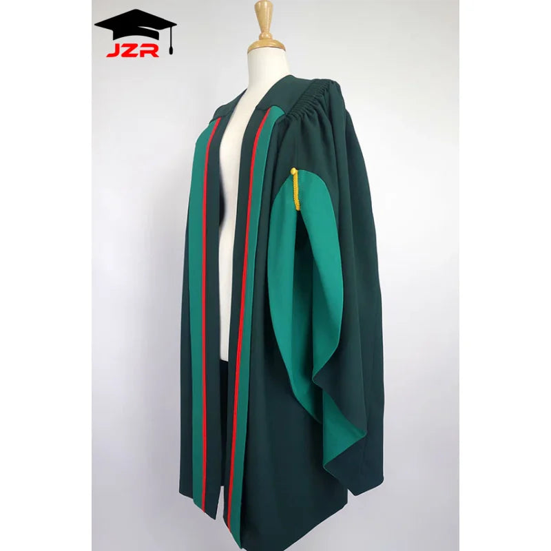 Custom Leeds-Style PhD Gown, Cap and Hood Set