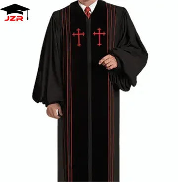 Wholesale Custom Logo Bishop Clergy Robes Choir Robes with Cross