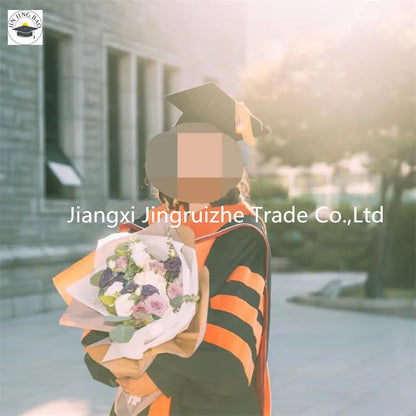 Wholesale Matte Doctoral Graduation Gown High Quality Customized PHD University Graduation Gown