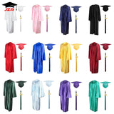 Custom Forest Green Shiny Graduation Gown and Cap