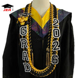 Custom Floral Graduation Ribbon Lei