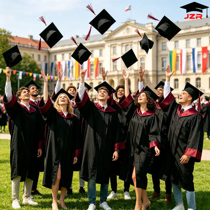 New Arrival College Bachelor Robe, Satin Spliced Decorative Hood Graduation Gown Bulk Shipment