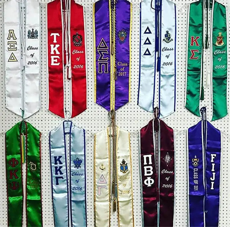 Custom White Sublimation Graduation Sash