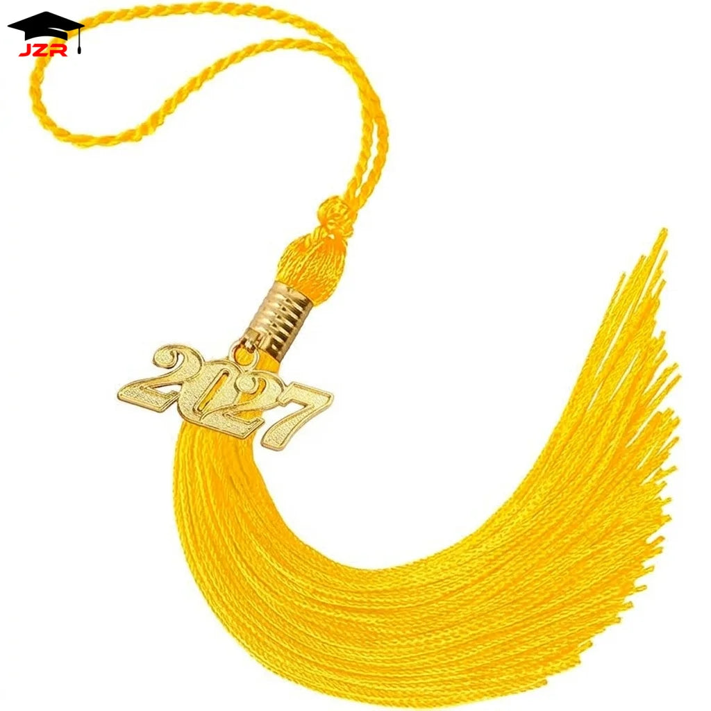 2027 Single & Multiple Color Graduation Cap Tassels with 2027 Year Charm for Grad Cap Ceremony Accessory Decoration