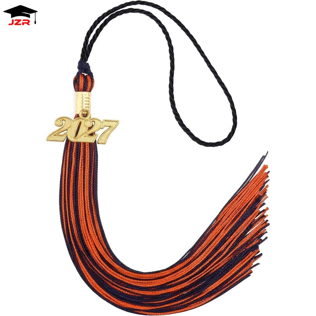 2027 Single & Multiple Color Graduation Cap Tassels with 2027 Year Charm for Grad Cap Ceremony Accessory Decoration