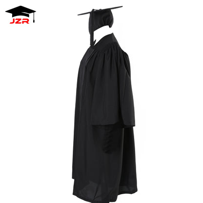 Wholesale Deluxe Bachelor Master Graduation Gown for Adults University Black Graduation Gown Gdult Woven School Uniform OEM Logo