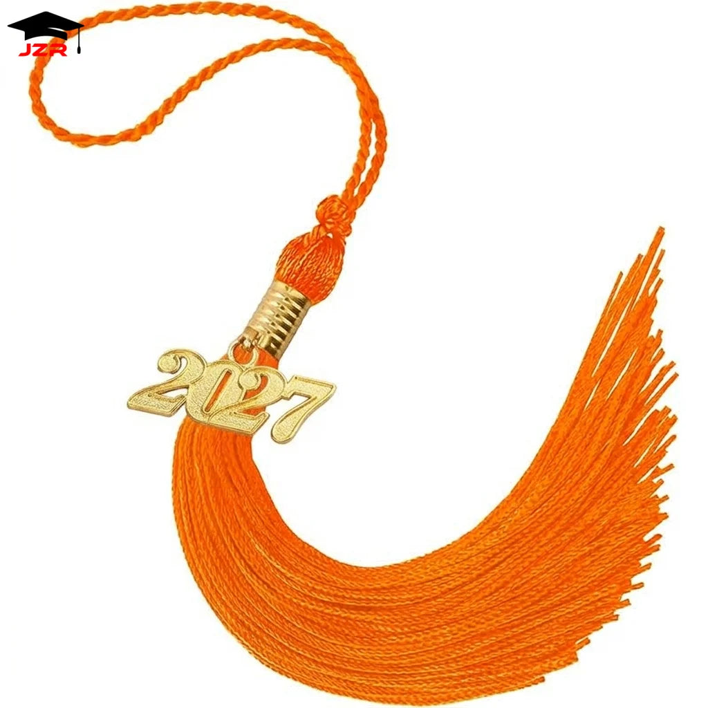 2027 Single & Multiple Color Graduation Cap Tassels with 2027 Year Charm for Grad Cap Ceremony Accessory Decoration