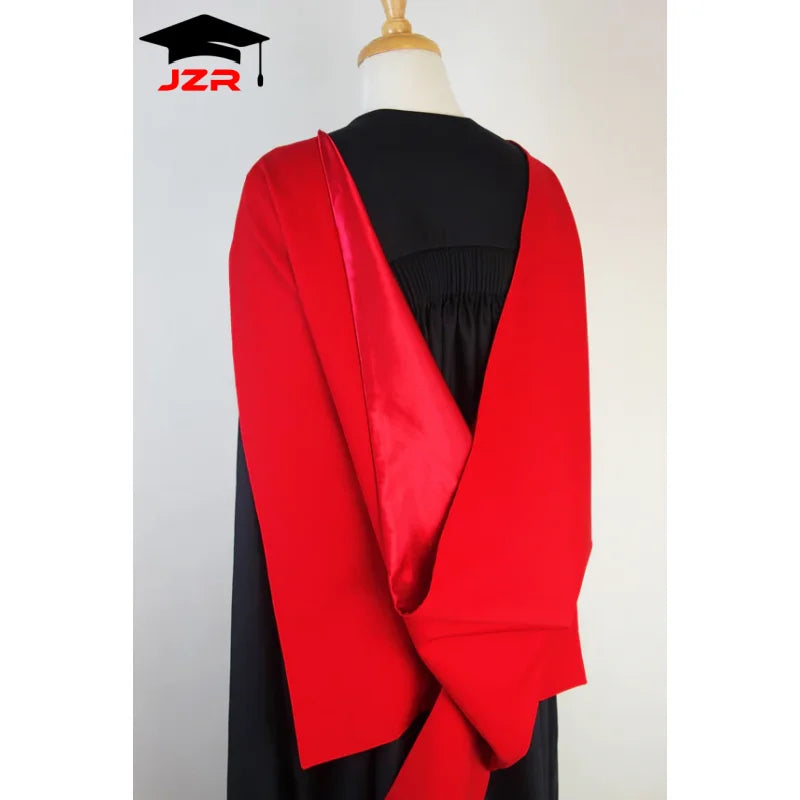 Wholesale Customized the University of Adelaide Doctoral Degree Graduation Gown with Button Sleeves and Hood