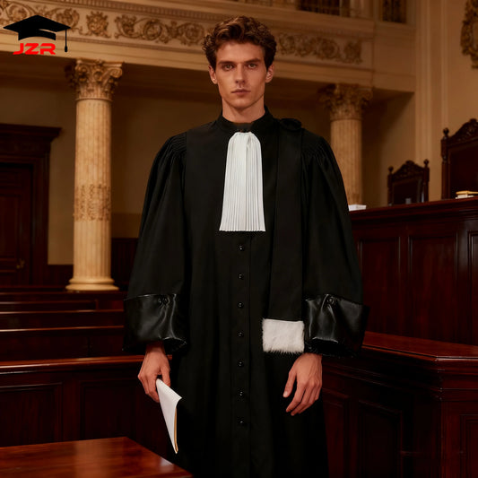 Wholesale Superior Quality Barrister Lawyer Gown Robe Graduation School 100% Polyester Long Sleeve Unisex