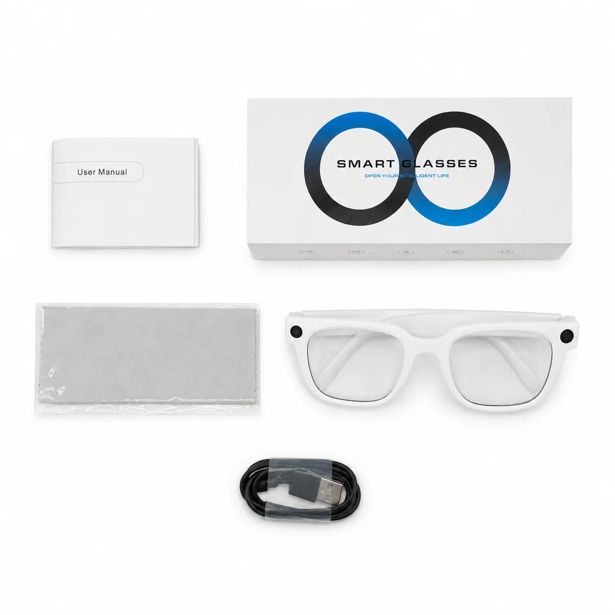 2026 Q11 Voice Control AI Glasses Supported Anti-shake Technology 290mAh Battery 8 Megapixels Camera Smart Glasses