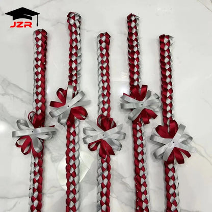 Double Braided Graduation Honor Lei Satin Ribbon Leis Ideal Gift for Graduating Students