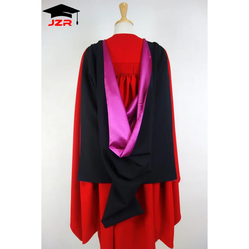 Custom the University of Melbourne PhD Graduation Gown Cap and Hood Set