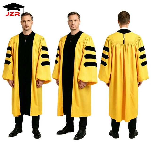 PhD Graduation Gown Doctoral Robe PhD Gown for Graduation Ceremony Church Robes