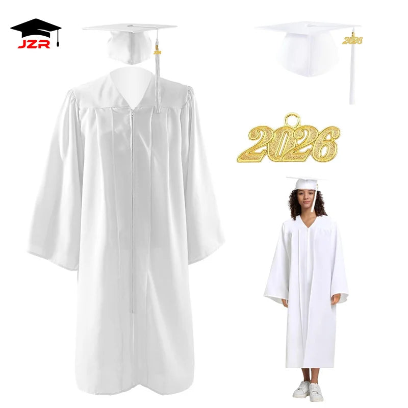 In Stock in Stock in Stock 12 Colors Matte&Shiny Graduation Gown and Caps Graduation Robe for Toga Graduation