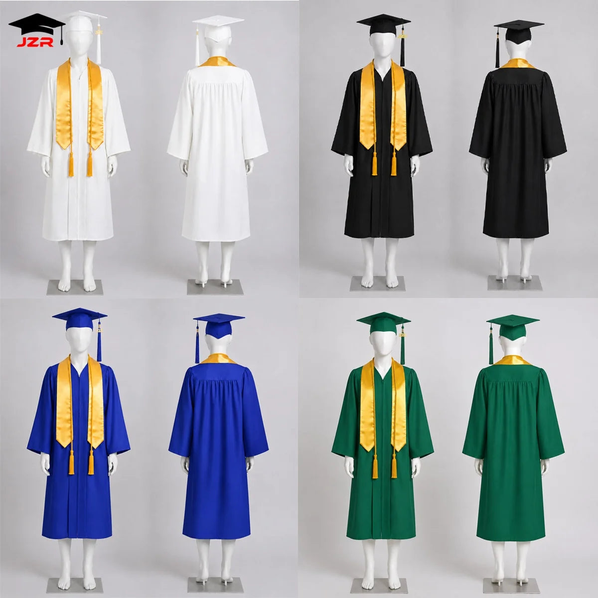 Classic American School Uniforms Toge Graduation Customized Wholesale Graduation Gown Cap for Adults Bachelor Graduation Robe