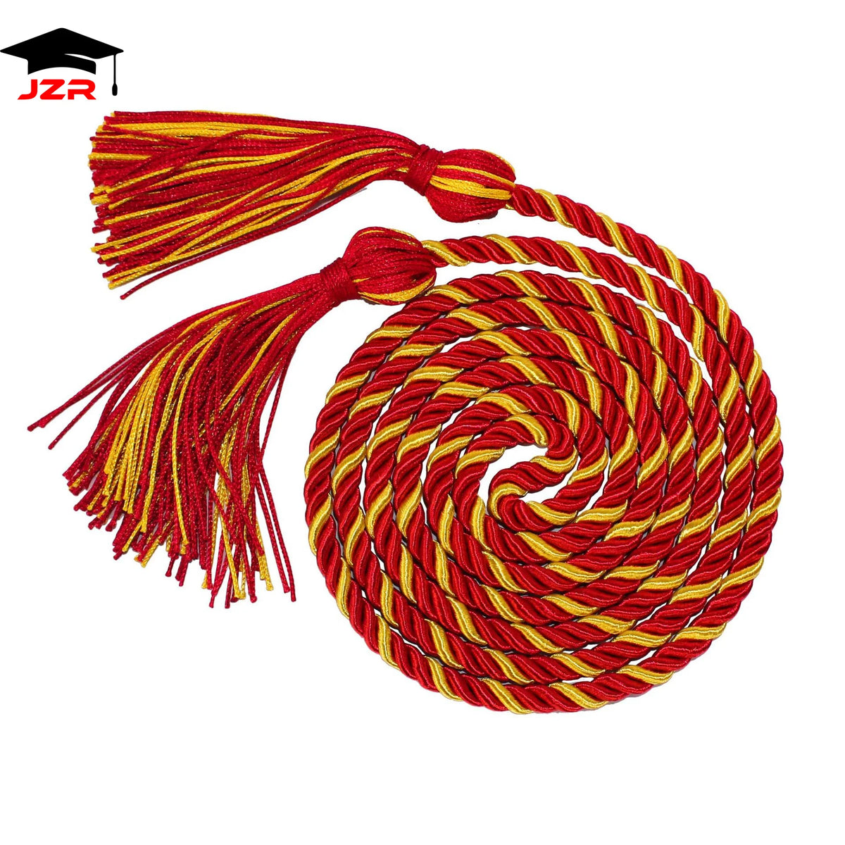 HOT JZR Wholesale Custom Color Graduation Honor Cords Tassel 100% Polyester Eco Friendly High Tenacity for Graduation Ceremony