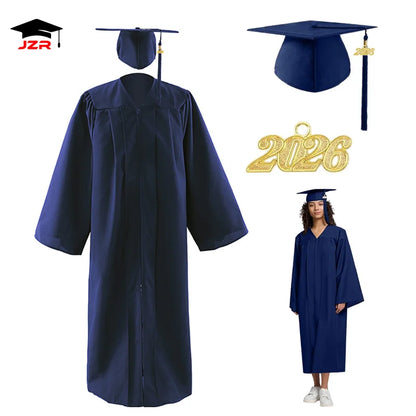 In Stock in Stock in Stock 12 Colors Matte&Shiny Graduation Gown and Caps Graduation Robe for Toga Graduation