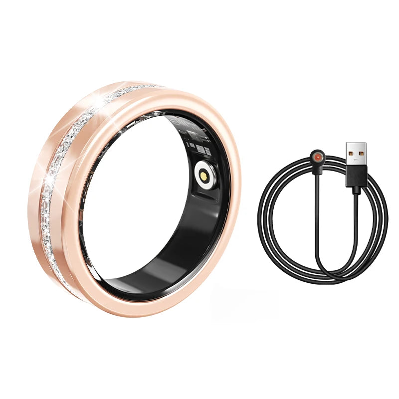 V6 Ip68 Smart Ring Compatible with Android IOS Systems for Fitness Tracker Sleep Health Ring Step Counter Calories