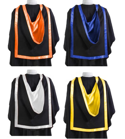 Factory Custom Good Quality Preschool Graduation Gown UK Doctoral PHD Graduation Hood With Deluxe Velvet Wholesale Gowns