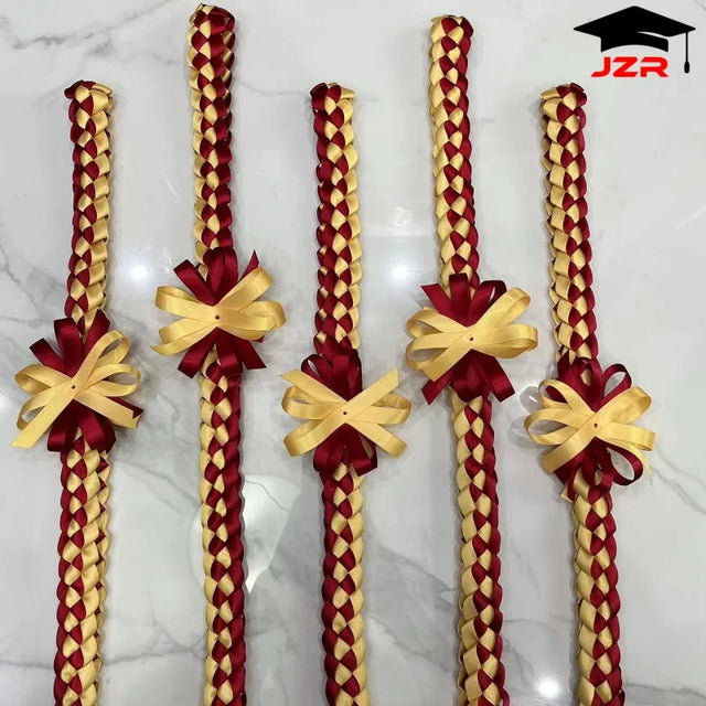 Popular Graduation Gift Braided Ribbon Leis Double Braided Honor Lei for Graduation Day