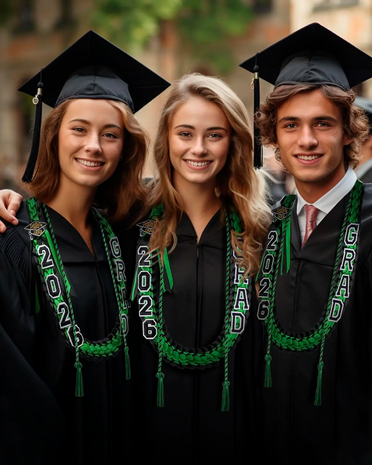 120CM Hawaiian Braided Graduation Ribbon Leis 2026 Handmade Wreath for High School College Graduates