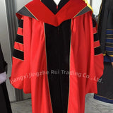 Custom Red Doctoral Gown and Tam Set