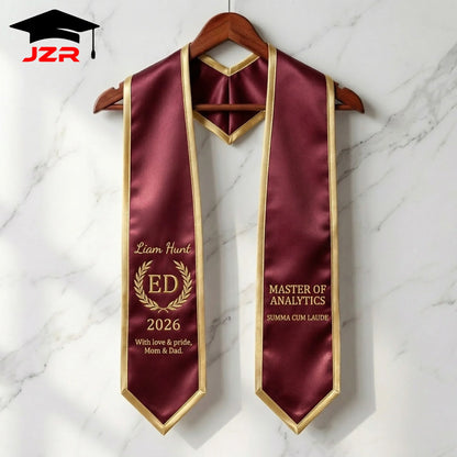 Direct Manufacturer Grad Sash Custom Print & Embroidery Graduation Ceremony Accessory