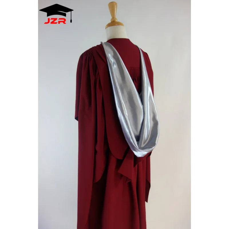 Wholesale British Style Newcastle University PhD Graduation Gown Cap Hood Set and Beefeater Tams