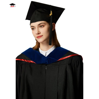 Hot Sell 16 Colors Personalized Bachelor Polyester Deluxe Academic Graduation Hood Master Graduation Hood