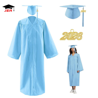 In Stock in Stock in Stock 12 Colors Matte&Shiny Graduation Gown and Caps Graduation Robe for Toga Graduation