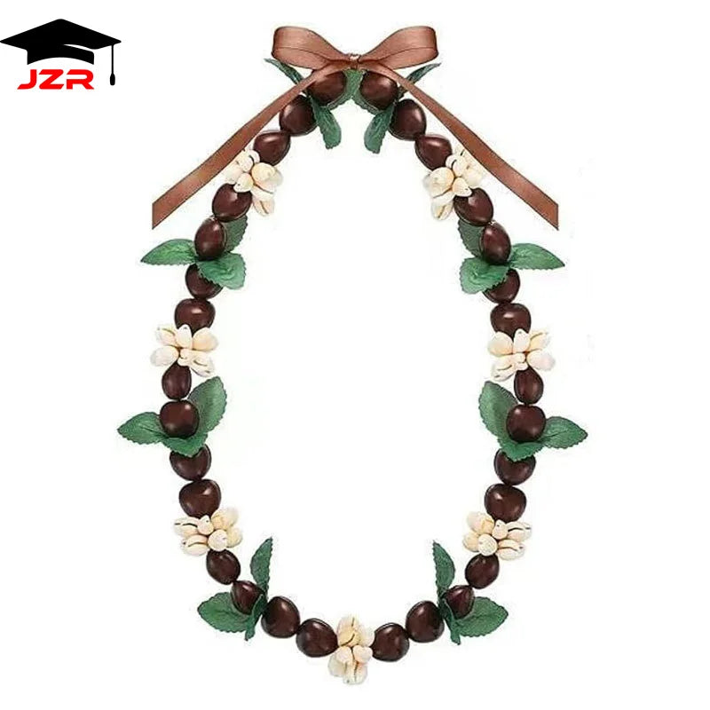 Custom Black Kukui-Style Graduation Lei