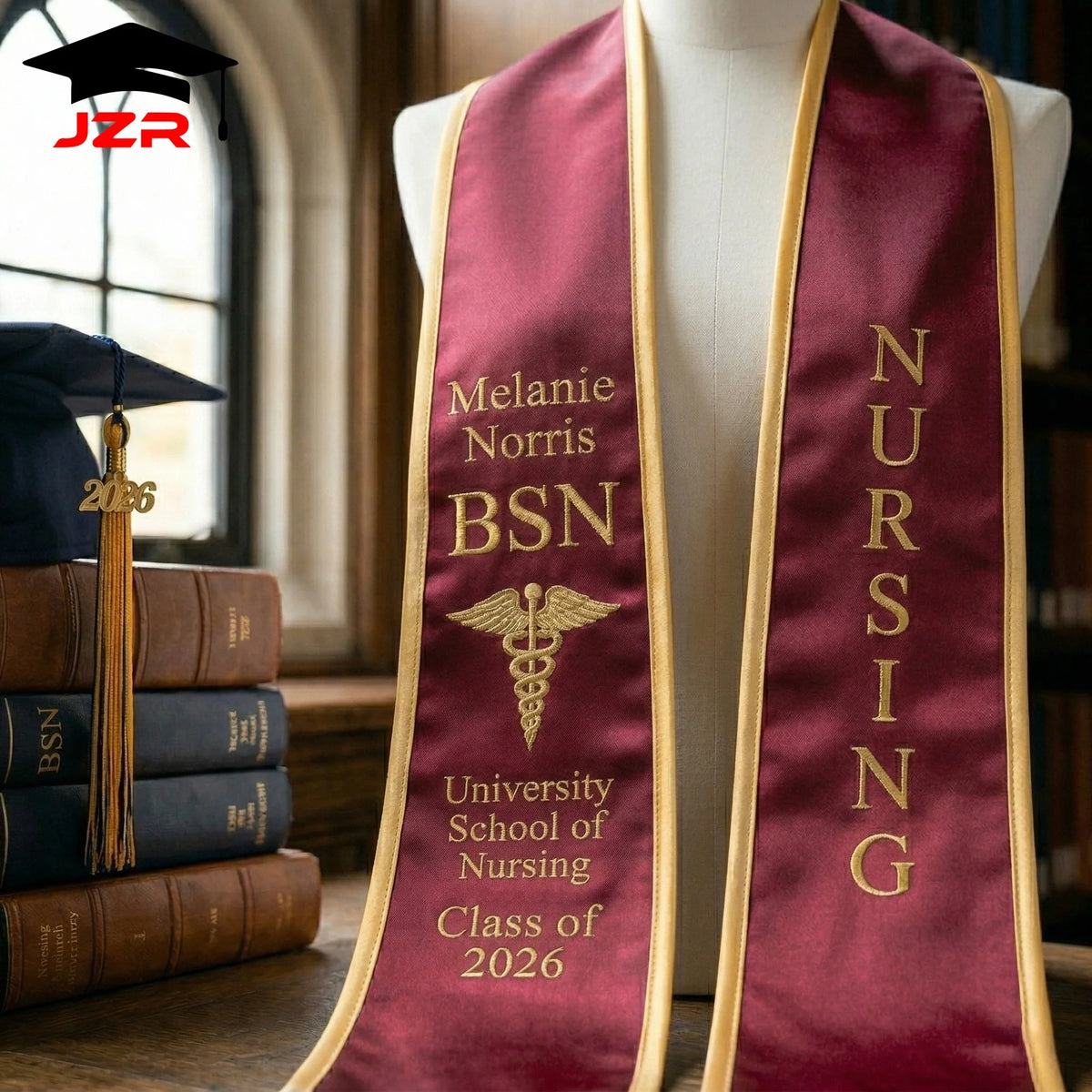 Direct Manufacturer Grad Sash Custom Print & Embroidery Graduation Ceremony Accessory